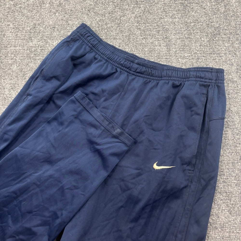 Nike‎ Track Pants Medium Navy Blue Embroidered Swoosh 379175-419 Men's
